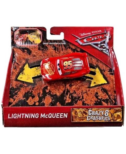 Mattel Crazy 8 Crashers actievoertuig Lightning McQueen 9 cm