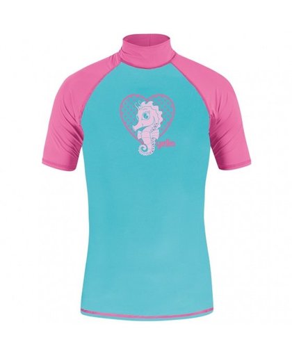 Yello UV werend shirt seahorse meisjes blauw/roze 2 jaar