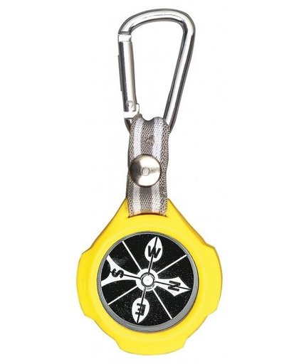 Moses sleutelhanger met kompas 9,5 cm geel