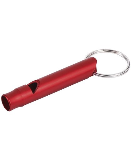 Moses sleutelhanger met fluitje aluminium 5,5 cm rood