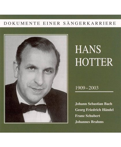 Dokumente einer Sangerkarriere: Hans Hotter