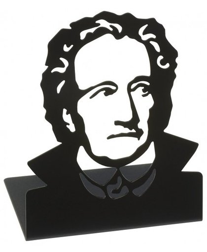 Moses Libri_x boekensteun Goethe staal zwart 2 stuks