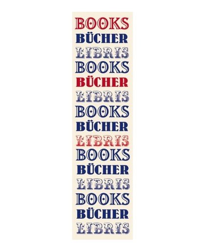 Moses boekenlegger met elastiek boeken 17,5 x 4,7 cm wit/blauw