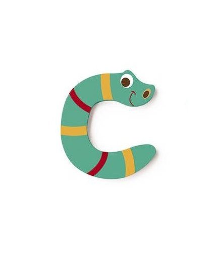 Scratch letter C slang groen 5.5 cm