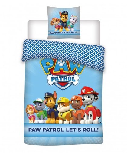 Nickelodeon dekbedovertrek Paw Patrol flanel 140 x 200 cm lichtblauw