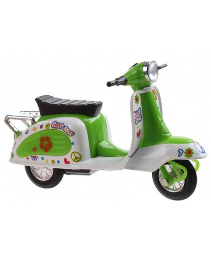 Toi Toys scooter FlowerPower diecast 12 x 4 x 7 cm groen