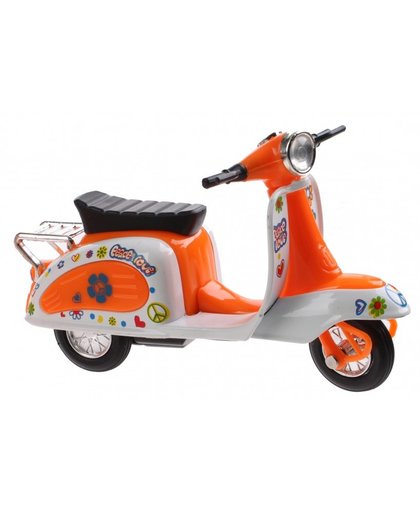 Toi Toys scooter FlowerPower diecast 12 x 4 x 7 cm oranje