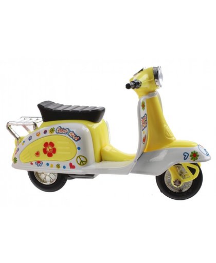 Toi Toys scooter FlowerPower diecast 12 x 4 x 7 cm geel