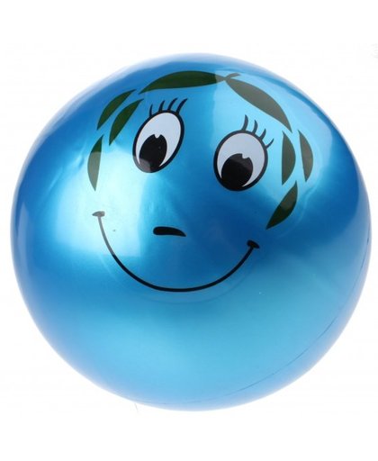 Johntoy speelbal Smiley 20 cm blauw