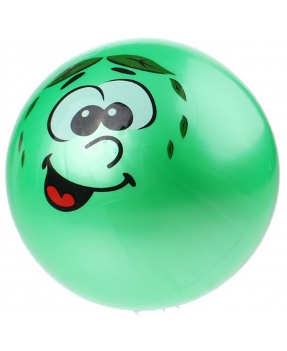 Johntoy speelbal Smiley 20 cm groen