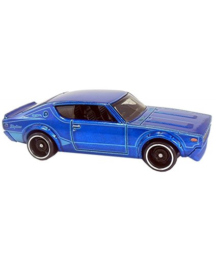 Hot Wheels Track Stars auto Nissan Skyline 2000 GT blauw 7 cm