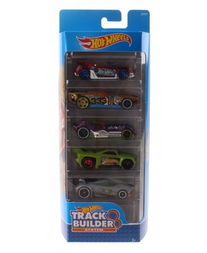 Hot Wheels cadeauset Track Builder System met 5 auto's