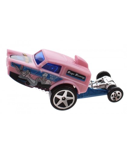 Hot Wheels Looney Tunes auto HW Poppa Wheelie roze 6 cm
