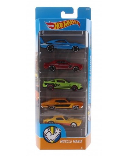 Hot Wheels cadeauset Muscle Mania met 5 auto's