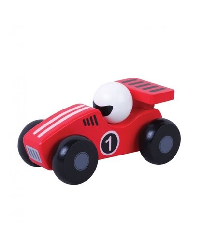 Jumini houten raceauto rood