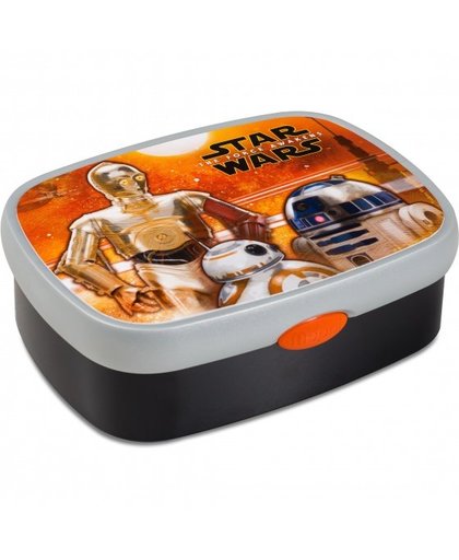 Rosti Mepal broodtrommel Star Wars 170 x 130 x 58 mm grijs/oranje