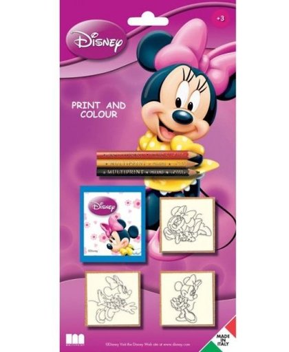Multiprint kleurset Minnie Mouse 7 delig paars