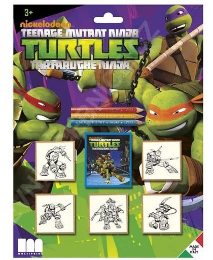 Multiprint kleurset Ninja Turtles 9 delig groen