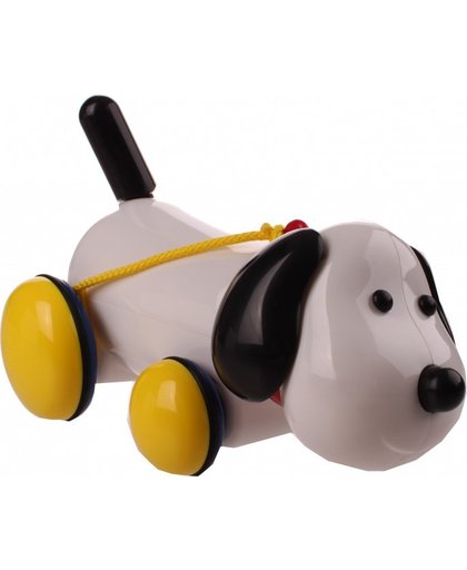 Ambi Toys trekfiguur hond Max 23 cm wit/geel
