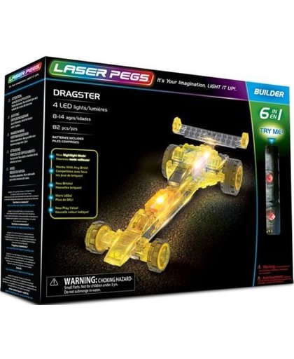 Laser Pegs bouwpakket Raceauto 6 in 1 82 delig