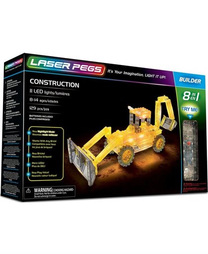 Laser Pegs bouwpakket Bulldozer 8 in 1 129 delig
