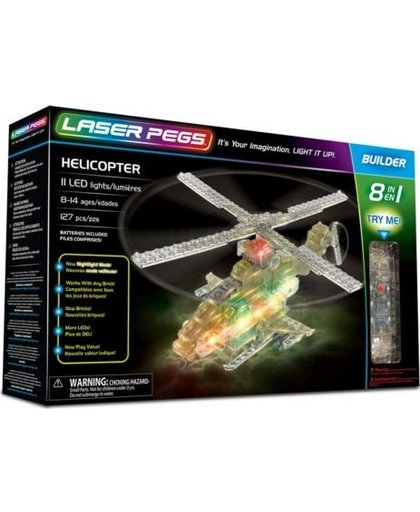 Laser Pegs bouwpakket Helikopter 8 in 1 127 delig