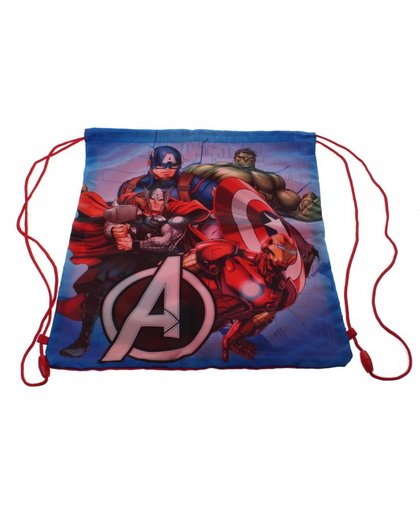 Marvel Avengers gymtas blauw/rood 37 x 43 cm