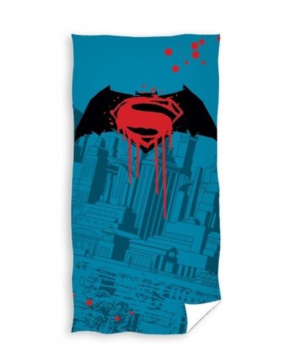 Marvel badhanddoek Batman vs. Superman blauw 140 cm
