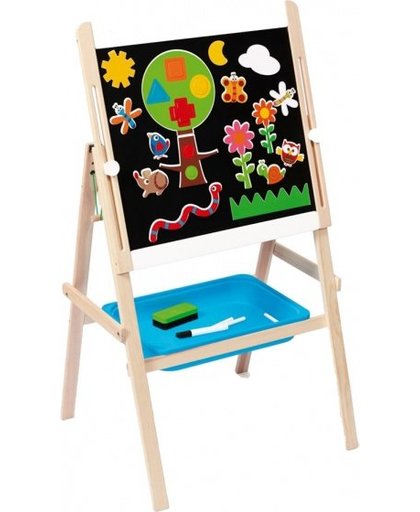 Scratch schoolbord Play & Learn 2 zijdig 120 cm hout