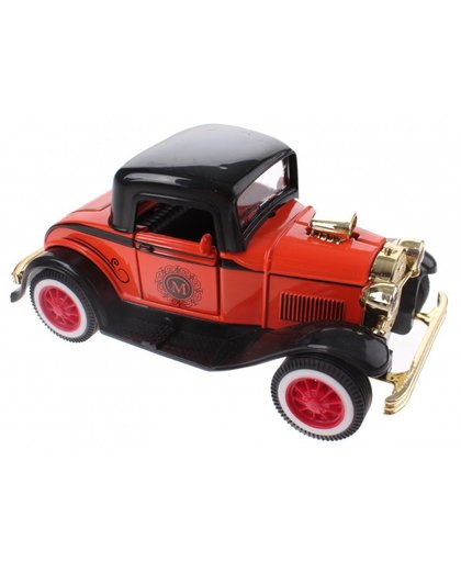 Toi Toys schaalmodel classic cars die cast oranje 12 cm