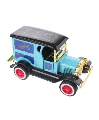 Toi Toys schaalmodel classic cars die cast lichtblauw 12 cm