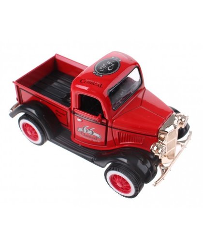Toi Toys schaalmodel classic cars die cast rood 12 cm