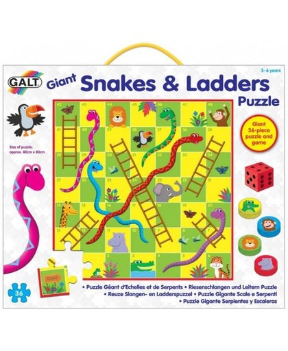 Galt vloerpuzzel Snakes and Ladders 36 stukjes
