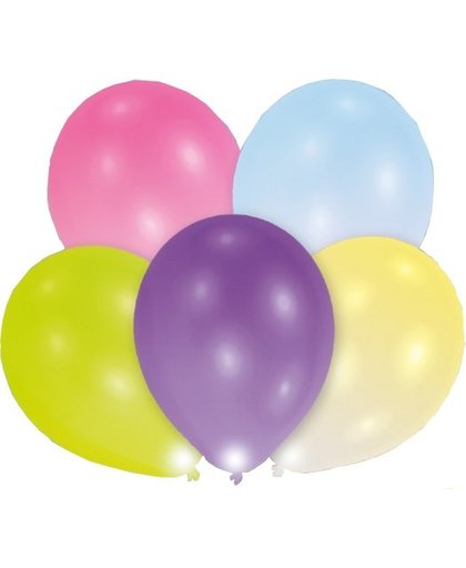 Balloominate ballonnen met led lampjes 6 stuks 23 cm