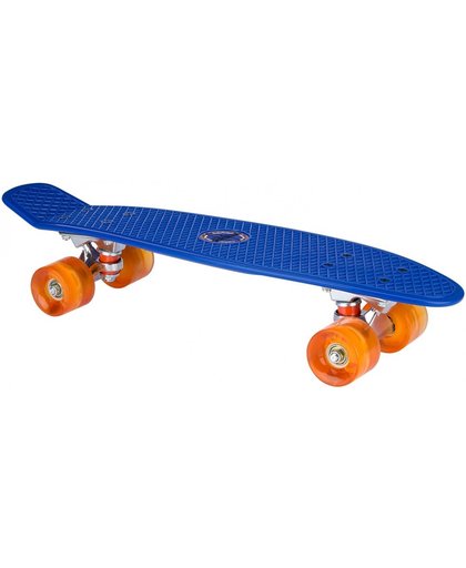 Nijdam skateboard Flip Grip LED wielen 57 cm blauw/oranje