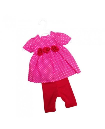 Amleg jurk met legging mini mommy roze 38 41 cm