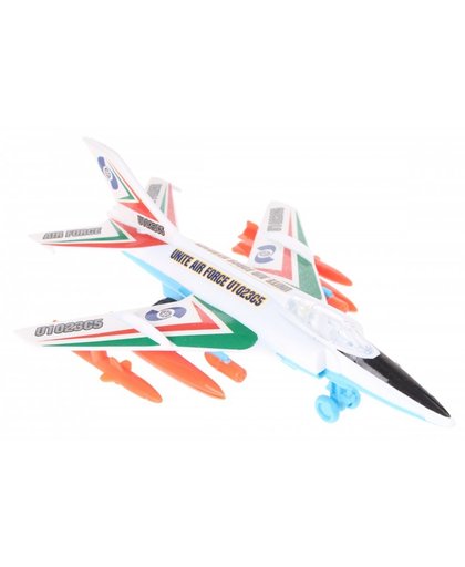 Toi Toys Super Jets straaljager 21 cm wit/groen