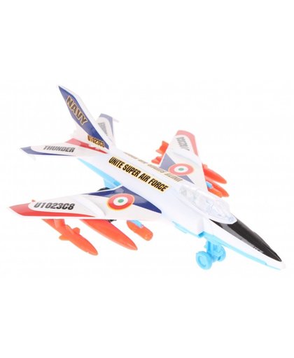 Toi Toys Super Jets straaljager 21 cm wit/blauw
