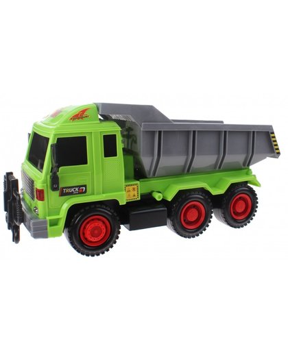 Toi Toys Construction Truck met kantelbak groen/grijs 42 cm