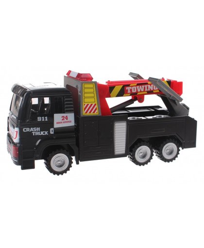 Toi Toys Construction Truck sleepwagen zwart 24 cm