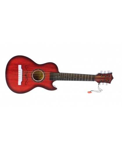 Johntoy gitaar zes snaren roodbruin 60 cm
