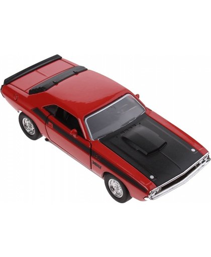 Welly schaalmodel Dodge 1970 Challenger 1:34 rood 11 cm