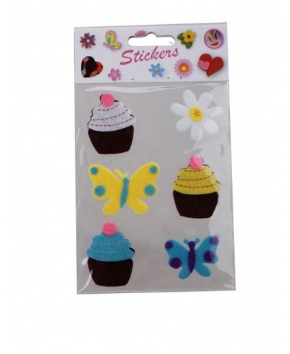 Slammer stickers cupcakes 6 stuks