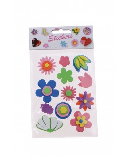 Slammer stickers bloemen 12 stuks