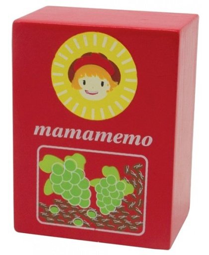 Mamamemo doosje rozijnen hout 6 cm rood