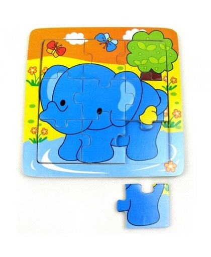 Mamamemo legpuzzel olifant hout 9 stukken 15 x 15 cm
