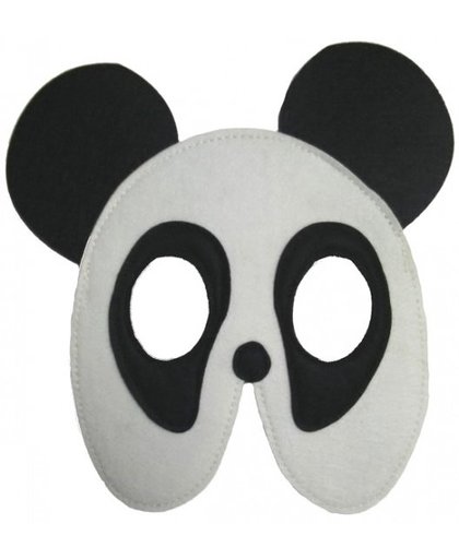 Mamamemo vilten masker panda 22 x 23 cm zwart/wit per stuk