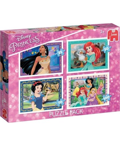Jumbo Jumbo legpuzzel Disney Princess 4 puzzels 35/50/70/100 stukjes
