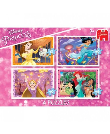 Jumbo Jumbo legpuzzel Disney Princess 4 puzzels 12/20/30/36 stukjes