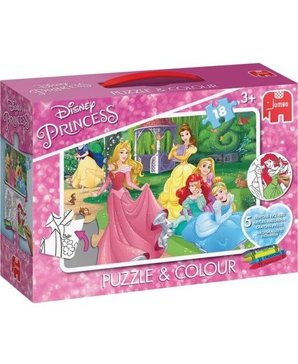 Jumbo kleurplaatpuzzel Disney Princess 23 delig